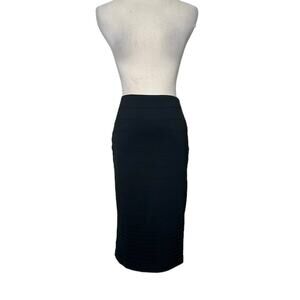 Topshop black tube midi pull on knit skirt size 4